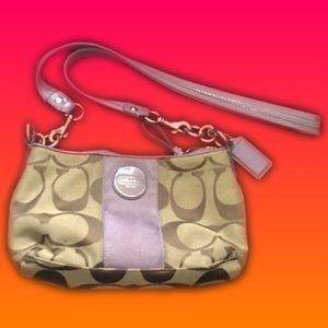 Authentic coach shoulder bag purple